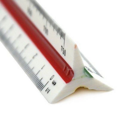 Skalówka Linijka Leniar plastikowa 30cm, 1:10 - 1:50 - 3